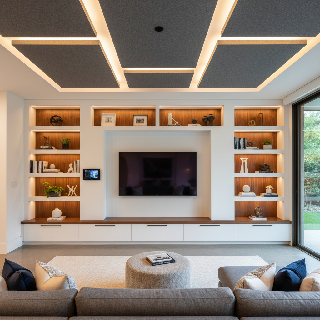 Family Room Entertainment Centers - Tell Projects Stafford TX